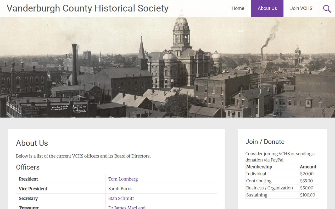 Evansville city directory county historical society