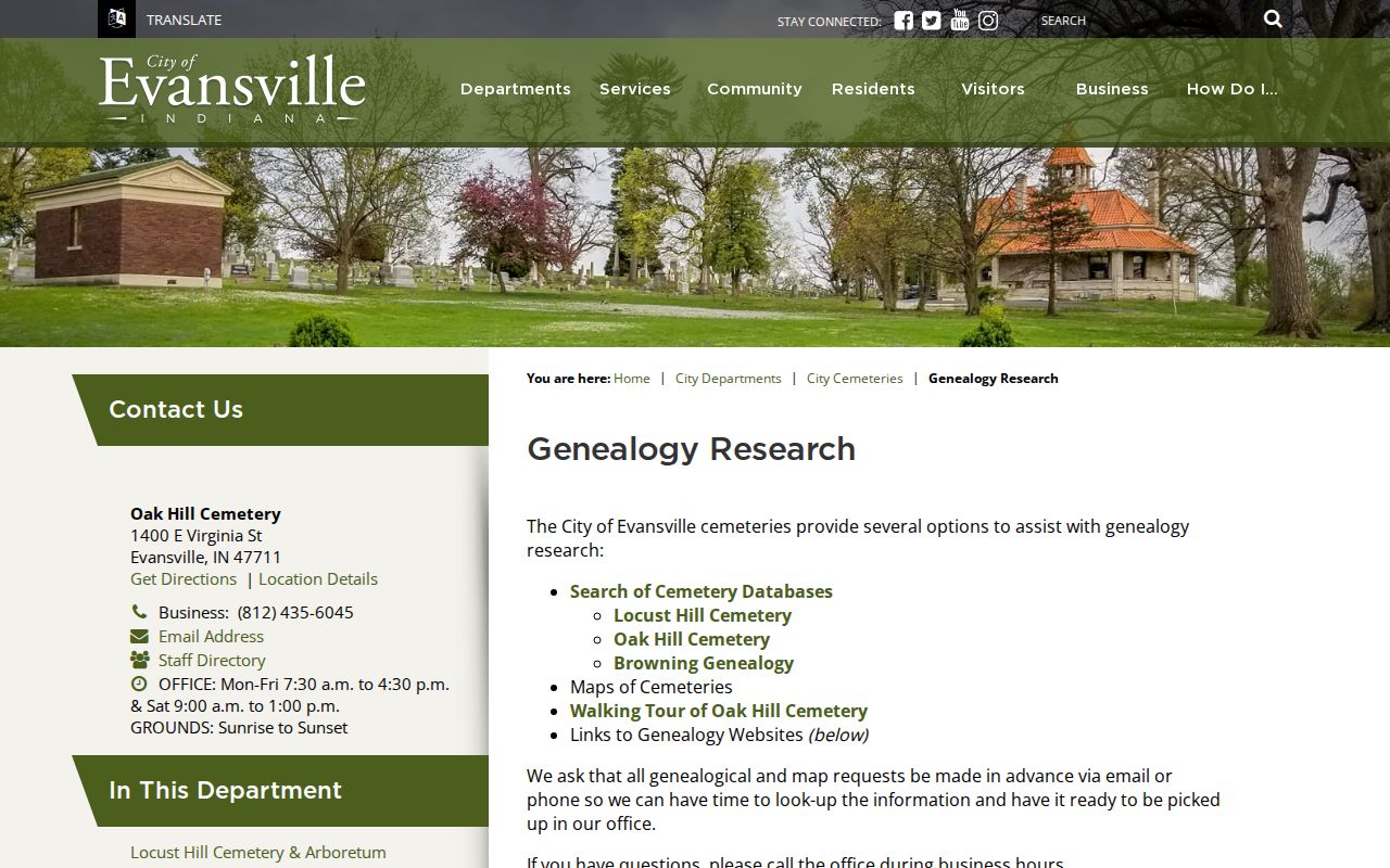 Evansville city mapping page used to distinguish ward and neighborhood boundaries